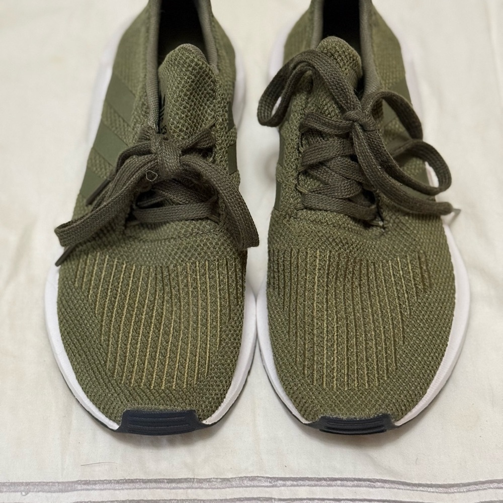 Adidas Green Knit Slip-On Sneakers